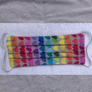 Rainbow Hearts Face Mask